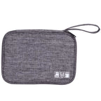 Gray LAVA waterproof travel cord organizer bag with elastic loops and mesh pockets for cables and gadgets
