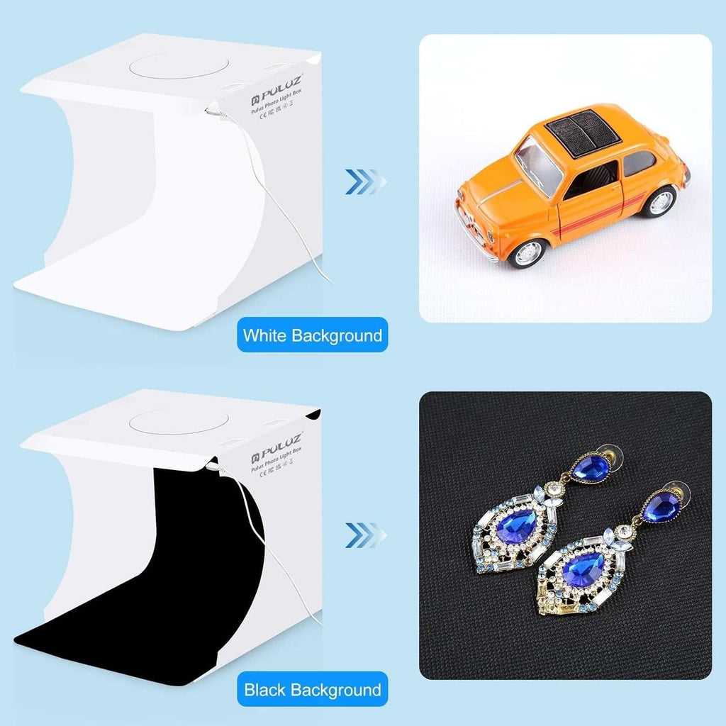 Compact 9-inch portable mini light box with 20 LED beads for tabletop photography