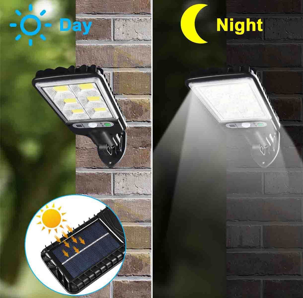 Outdoor LED solar pathway lights with motion sensor and waterproof design