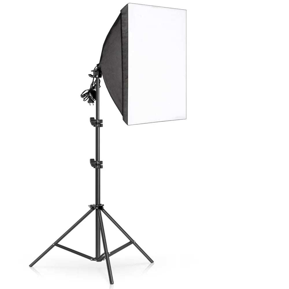 Photography 50X70Cm Softbox Lighting Kits Professional Light System with E27 Photographic Bulbs Photo Studio Equipment