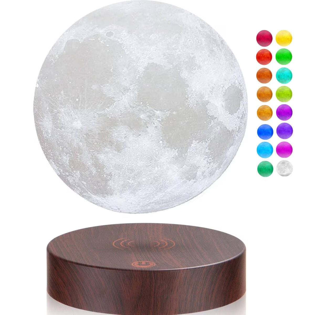 Levitating Floating Moon Lamp with 16 Colors Wireless LED Night Light , Magnetic Levitation Rotating Ball , Room and Office Decor
