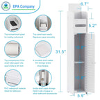 Toilet Paper Holder Stand,Small Bathroom Storage Cabinet for Toilet Paper Storage, Toilet Paper Stand Waterproof for Small Spaces,White by