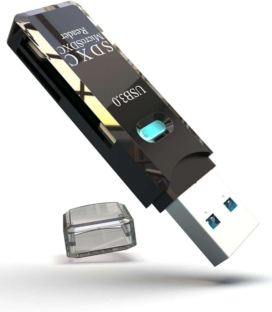 USB3.0 Micro SD Card Reader, 5Gbps 2-In-1 SD Card Reader to USB Adapter, Wans...