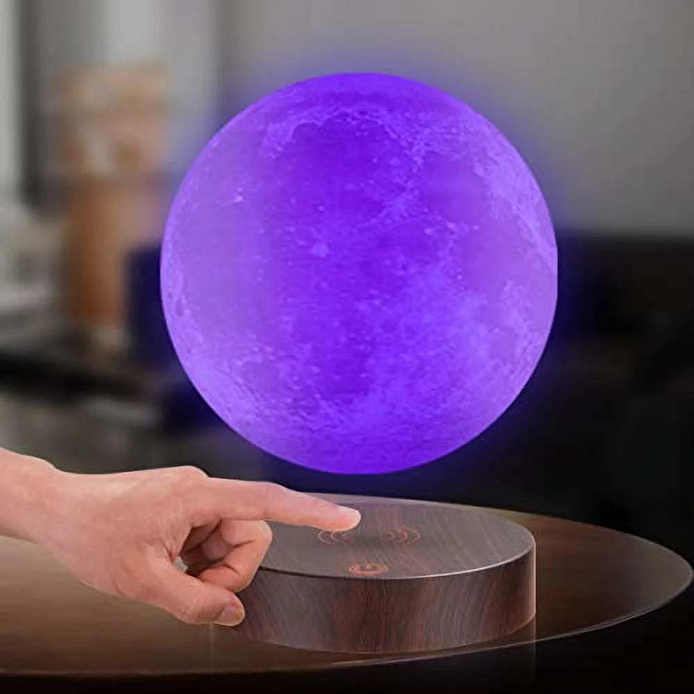Levitating Floating Moon Lamp with 16 Colors Wireless LED Night Light , Magnetic Levitation Rotating Ball , Room and Office Decor