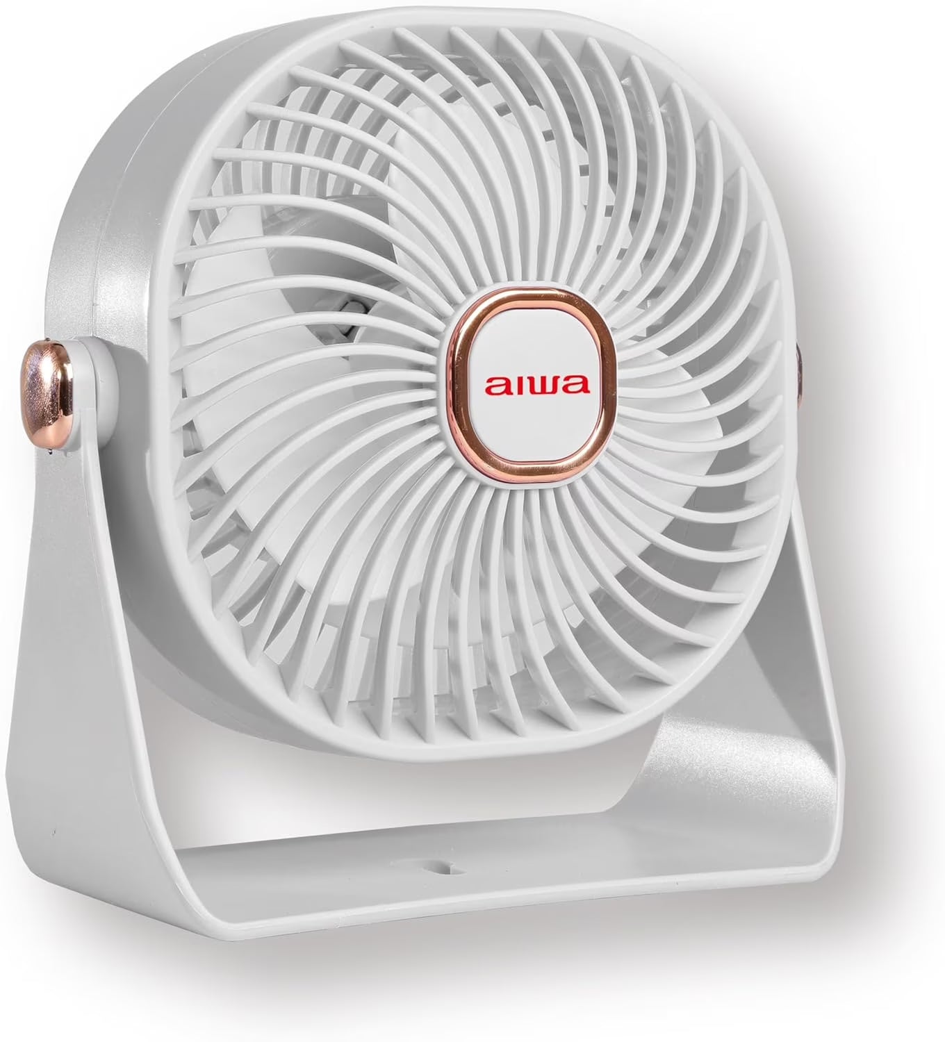 4" Desk Fan, USB-C Rechargeable Mini Fan with 3 Speeds and 270-Degree Rotation, White