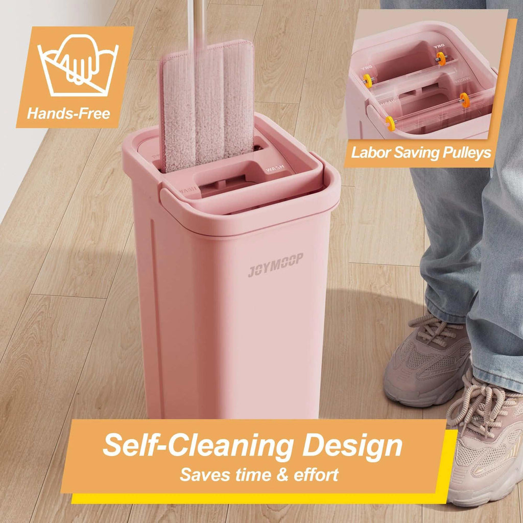 Microfiber Wet Flat Mop and Bucket Set for Home