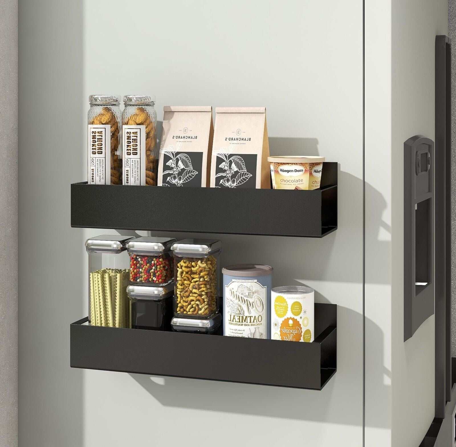 Magnetic Spice Rack for Refrigerator 2 Pack Magnetic Shelf for Fridge