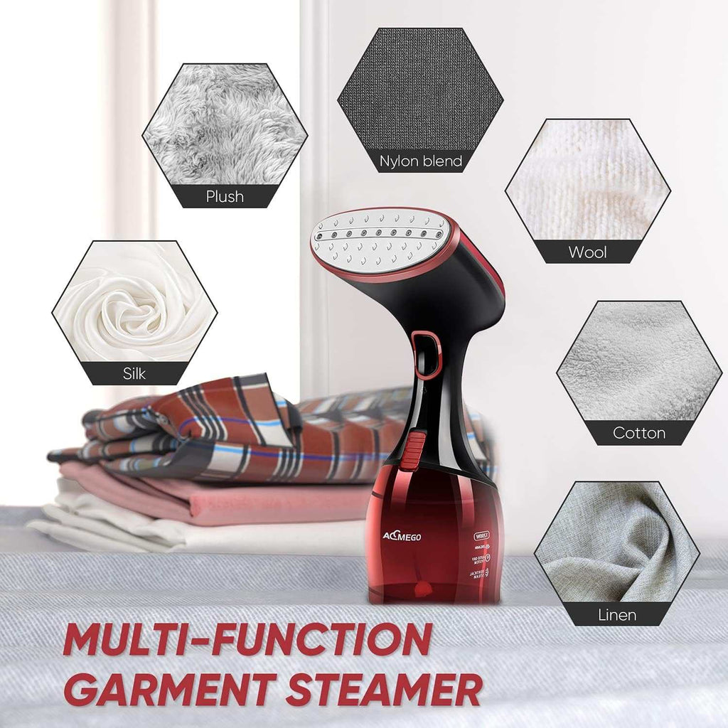 Handheld Clothes Steamer | 2-In-1 Fabric Wrinkle Remover - Travel & Portable Garment Steamer, 300Ml Water Tank, 30S Heat-Up, 15 Mins Continuous Steam