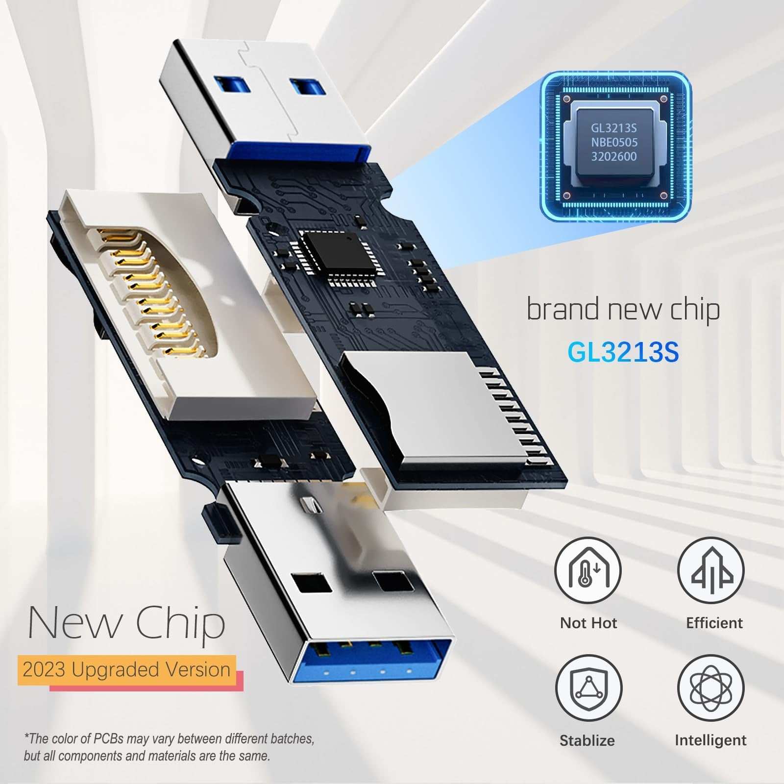 USB3.0 Micro SD Card Reader, 5Gbps 2-In-1 SD Card Reader to USB Adapter, Wans...