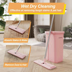 Microfiber Wet Flat Mop and Bucket Set for Home