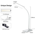 12W 72LED Desk Lamp Flexible Touch Sensor LED Reading Dimmable Lamp Night Light